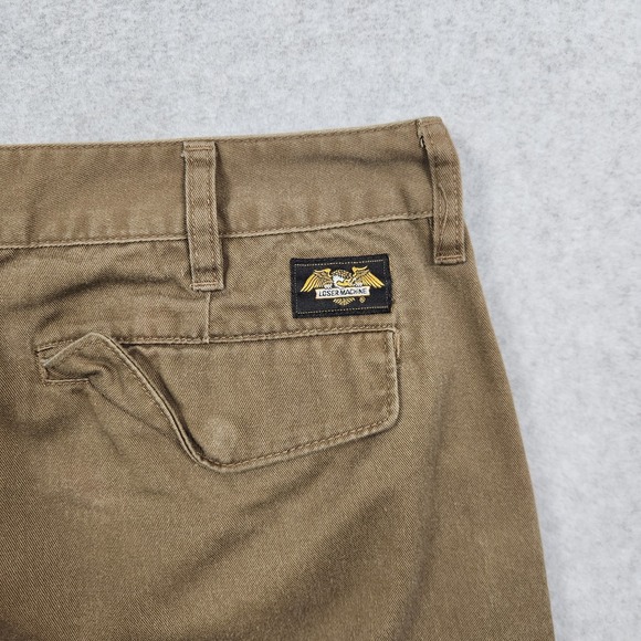 Loser Machine Cargo Pants Mens 34x32 Brown Canvas Baggy Skate Street Y2K - Picture 6 of 12